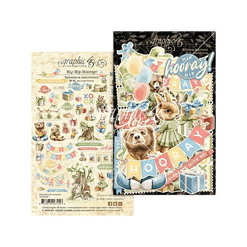 Graphic45 - Ephemera Set - Hip Hip Hooray