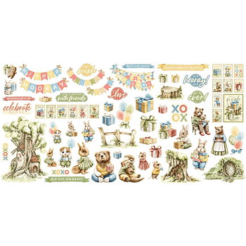 Graphic45 - Ephemera Set - Hip Hip Hooray