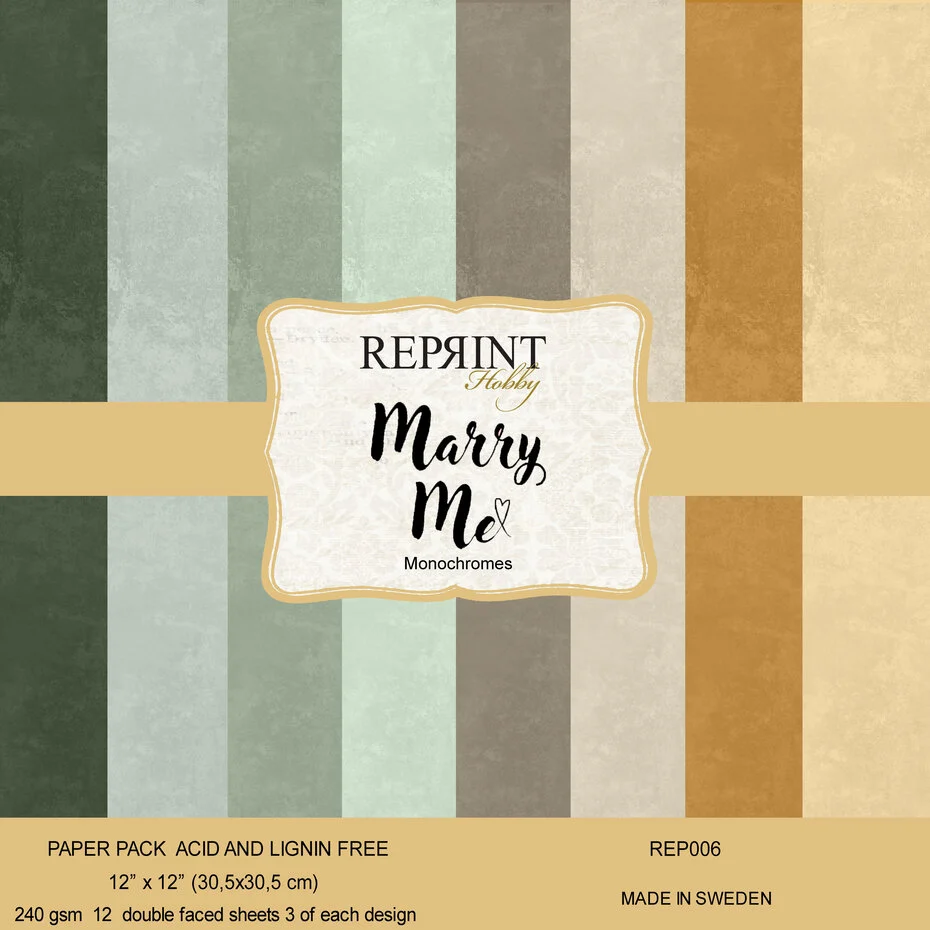 Marry Me 12x12", Cardstock, Reprint