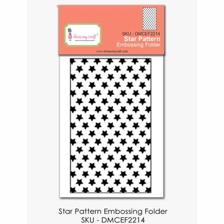 Mini stjärnor, Embossing Folder, Dress My Craft