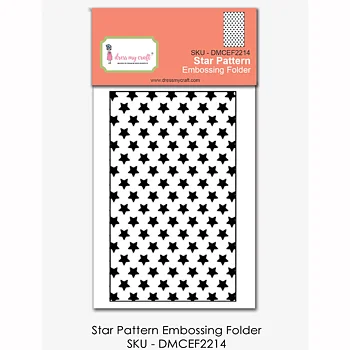 Mini stjärnor, Embossing Folder, Dress My Craft