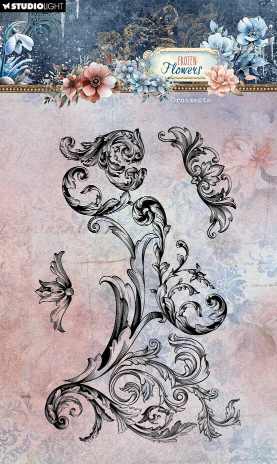 Frozen Flowers, 3st, 8,8x13,5cm, Clearstamps, Studio Light, 