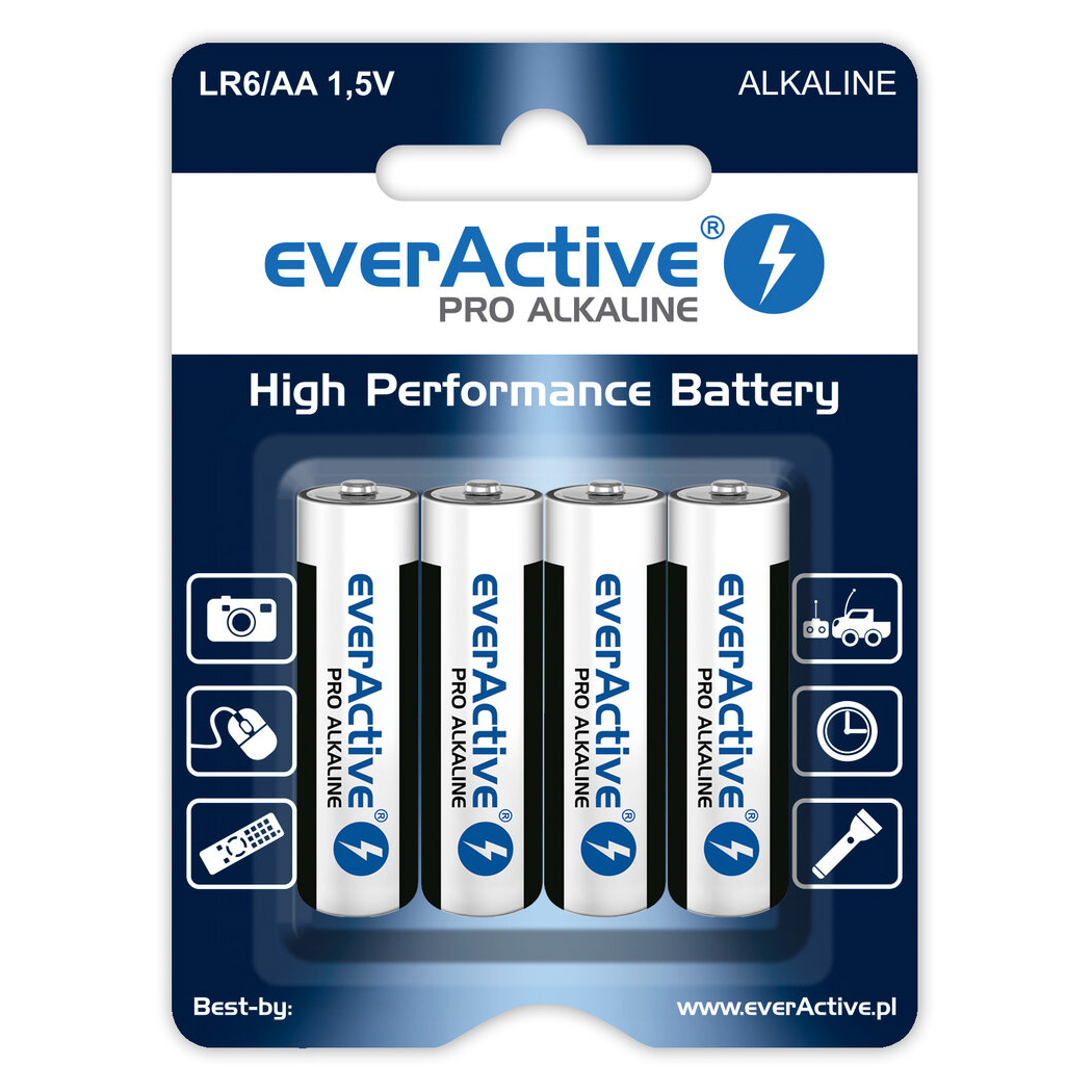 EverActive -LR6 PRO Alkaline AA Batteri