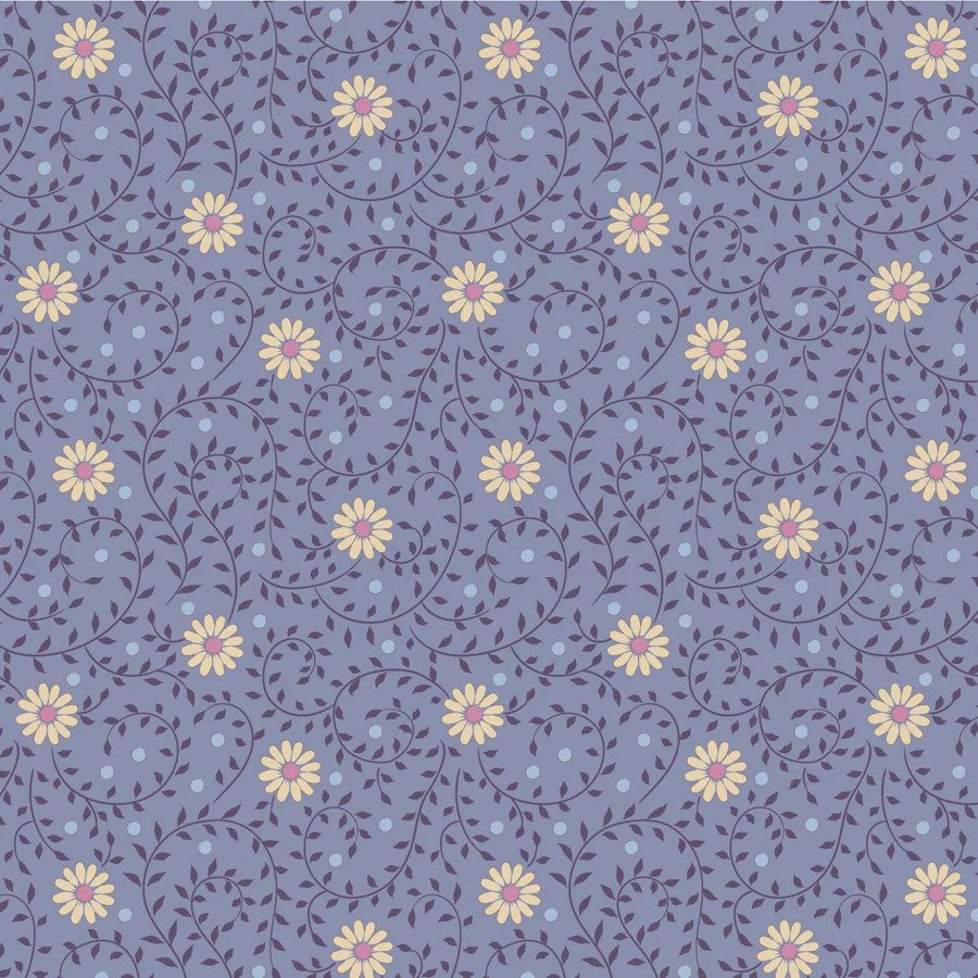 Tyg Tilda Daisydream pitch blue Sanctuary collection