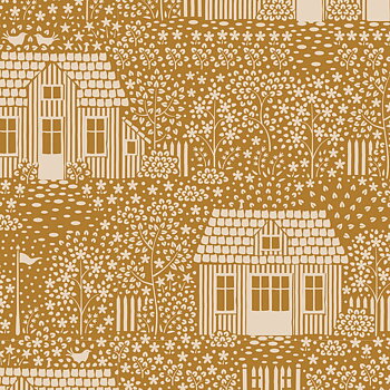 Tyg Tilda My neighborhood Mustard Hometown collection