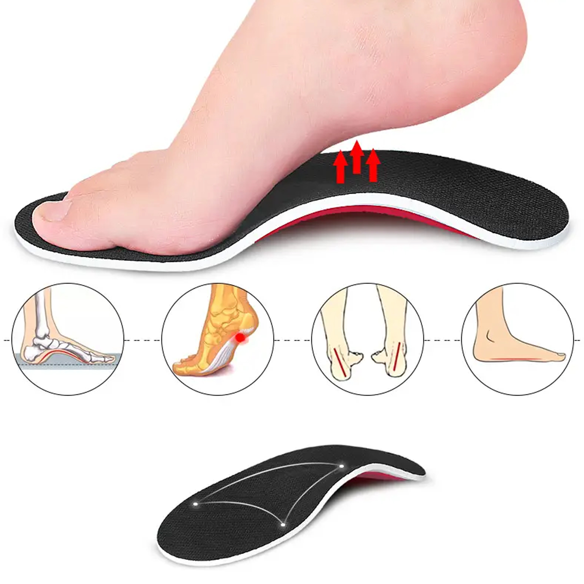 Skoinlägg - 1 par - Med stöd för pronation och hälsporre - 4