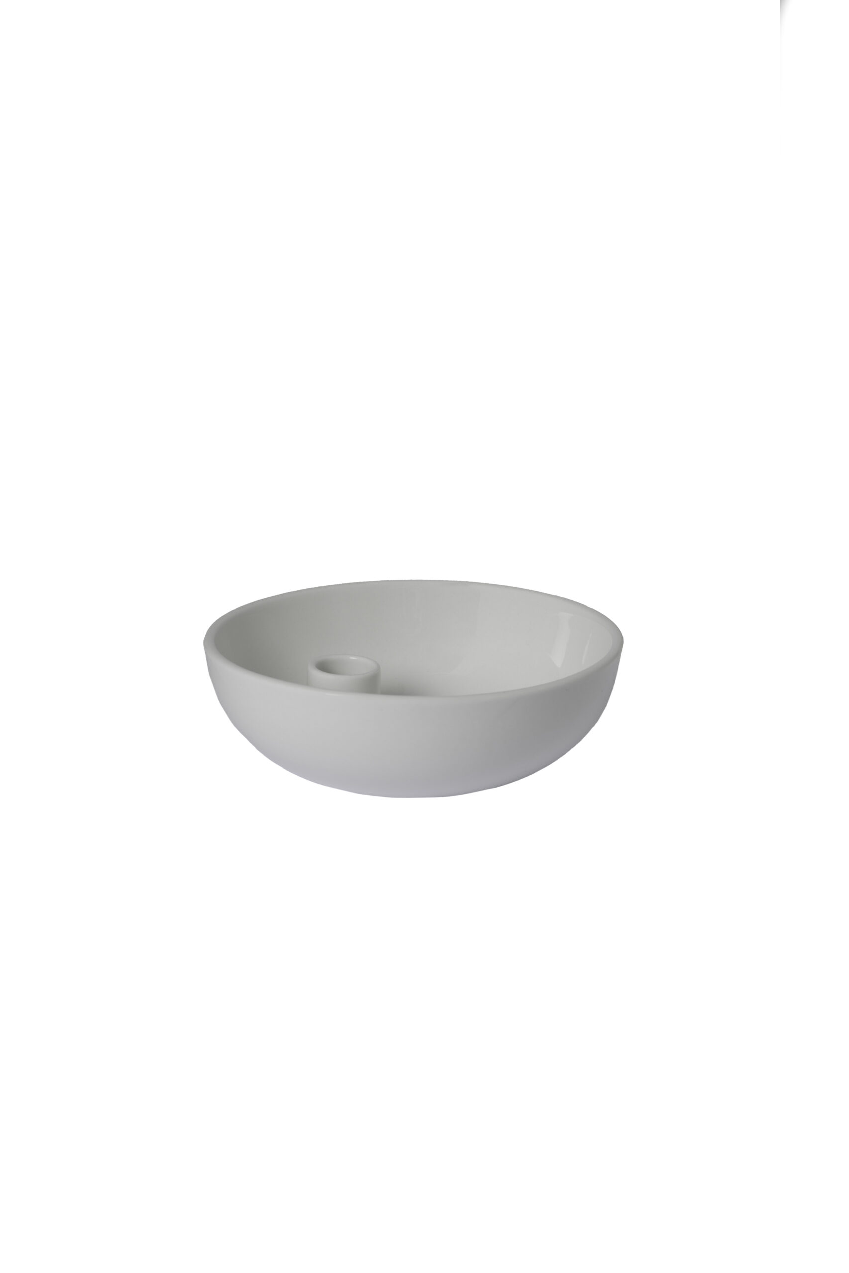 Ljusstake blank vit 16 cm - 2