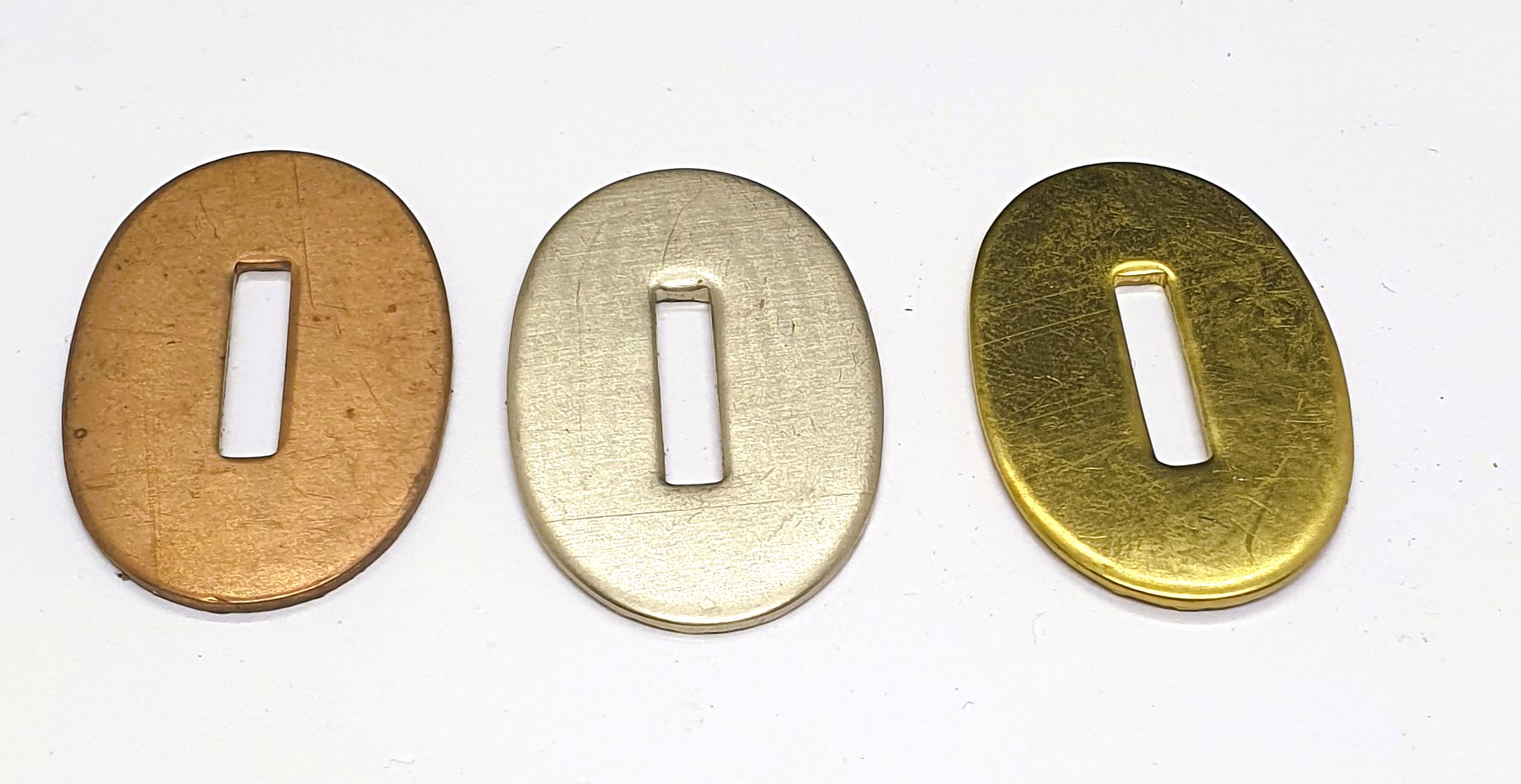 Metallbricka 32 x 21 mm - Rektangulärt spår