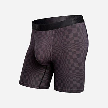 CLASSIC ICON BOXER BRIEF - LIQUID CHECKER-BLACK