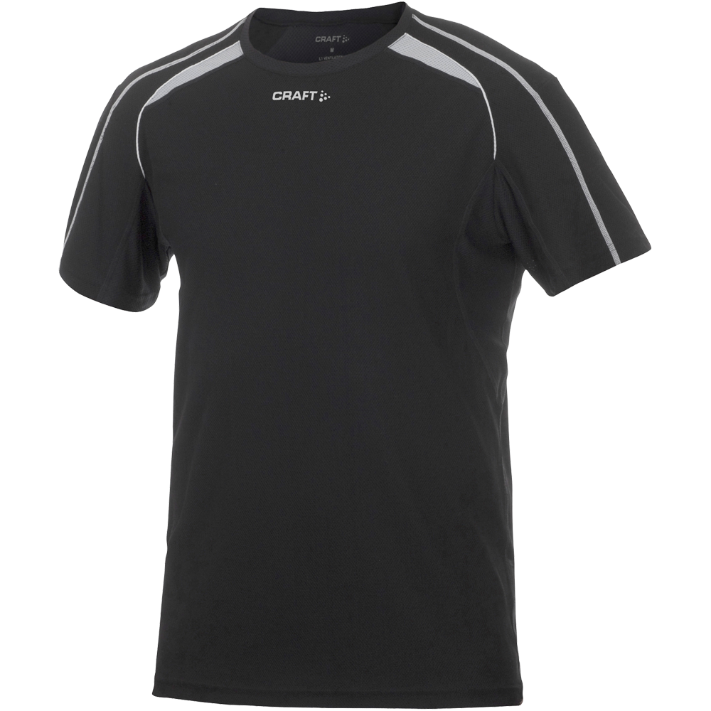 Sport T-shirt black in functional material 