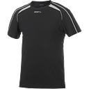 Sport T-shirt black in functional material 