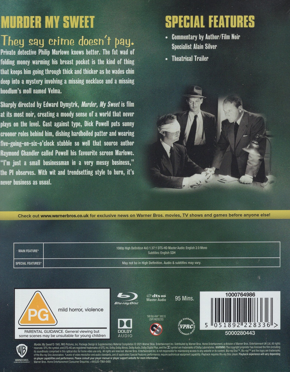 Murder, My Sweet (Premium Collection) (ej svensk text) (Blu-ray) - 2