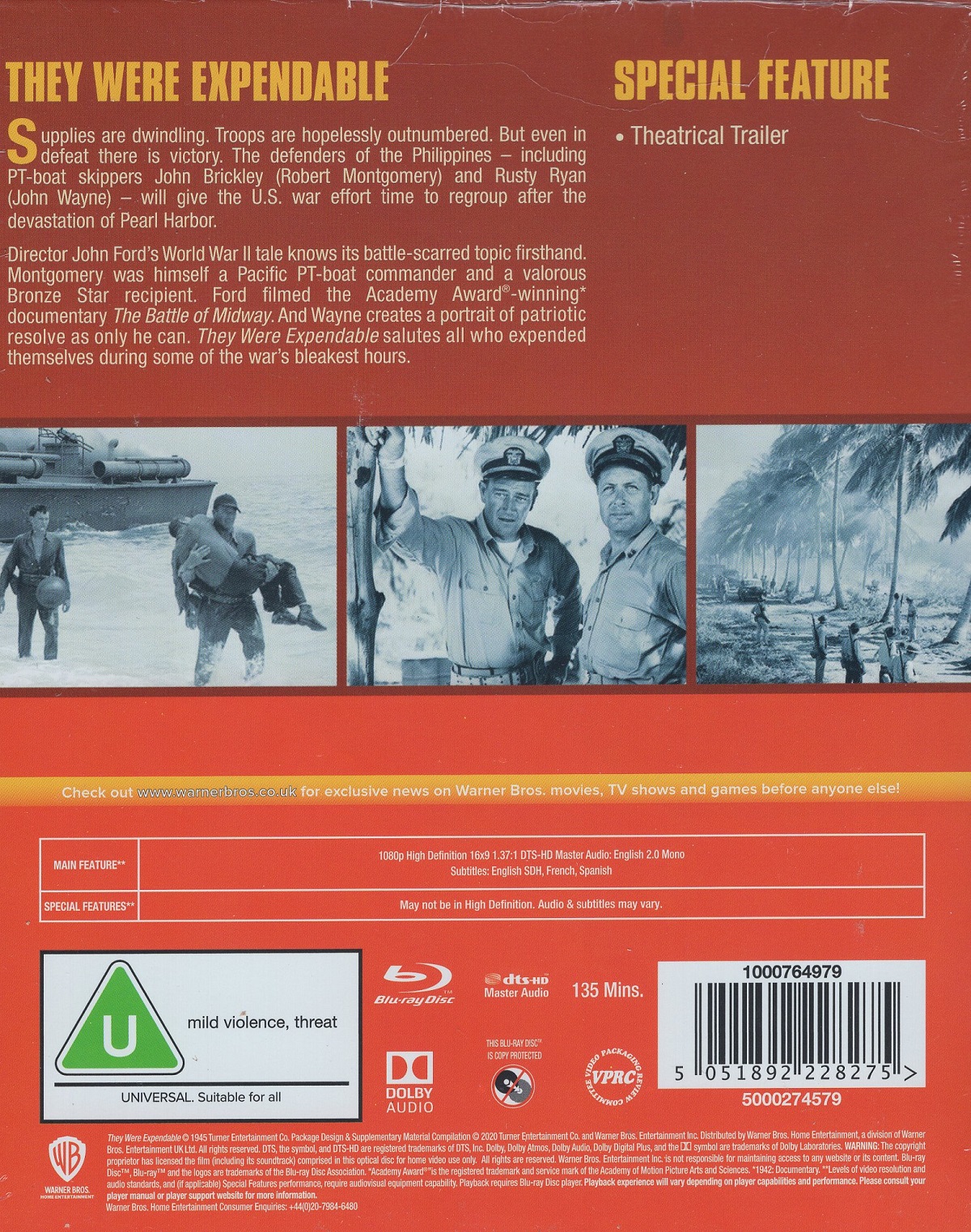 They Were Expendable (Premium Collection) (ej svensk text) (Blu-ray) - 2