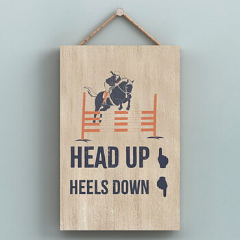 Wooden Sign Vivid Squid Horse Motif Hels Down