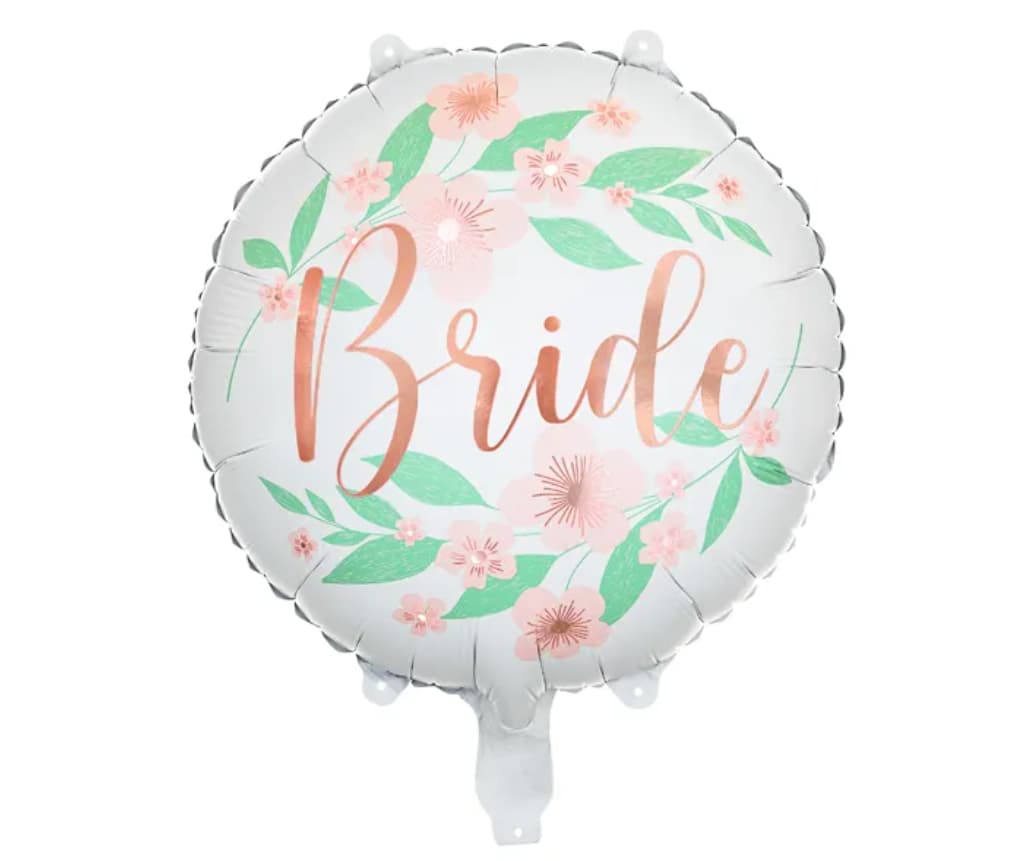 Folieballong "Bride" - Blommor