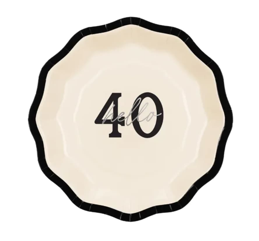Papperstallrikar - "Happy 40"  - 2