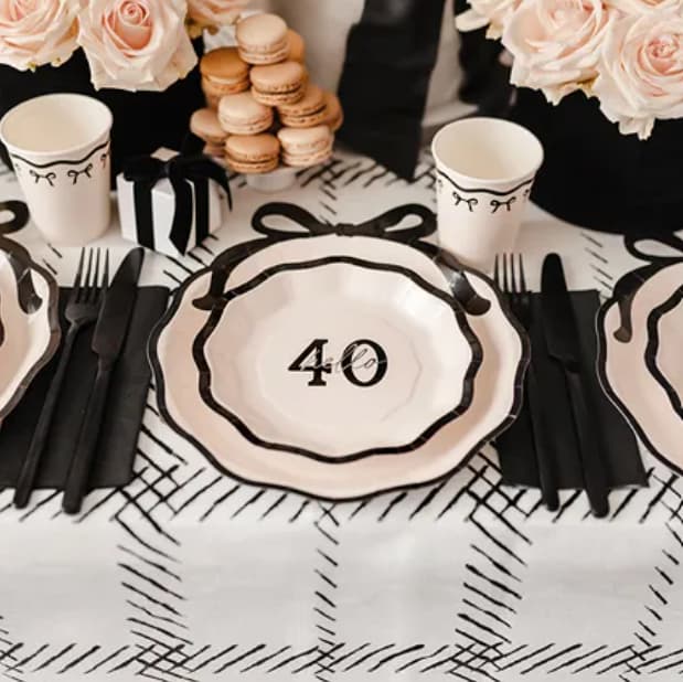 Papperstallrikar - "Happy 40" 