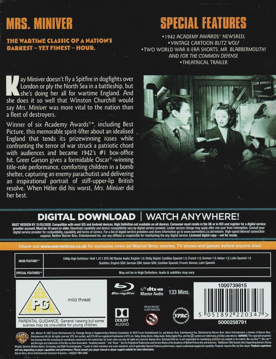 Mrs. Miniver (Premium Collection) (ej svensk text) (Blu-ray) - 2