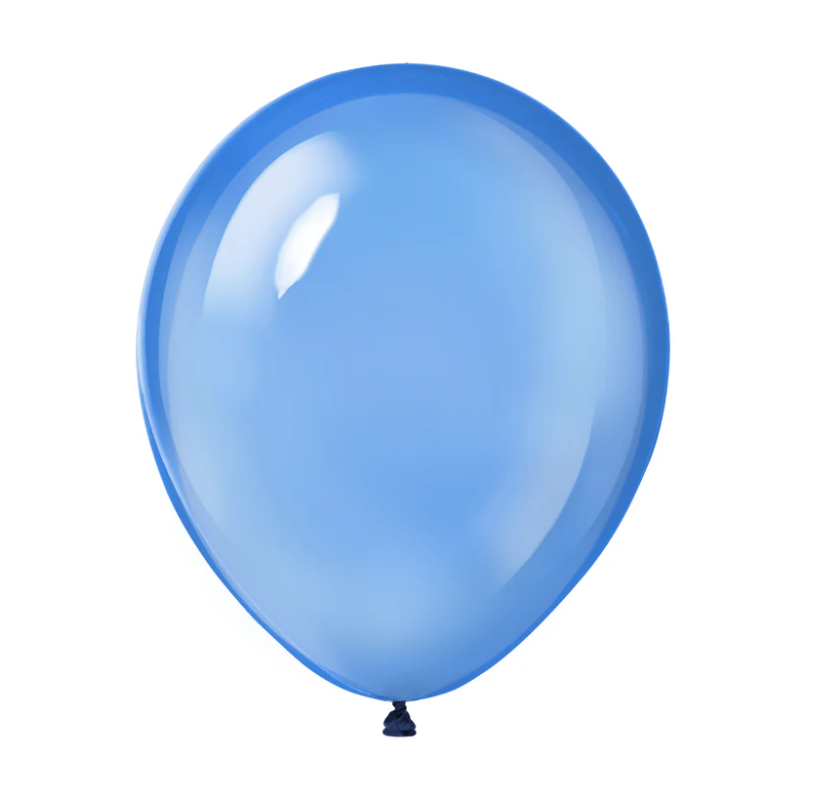 Ballonger Crystal 27 cm - Blå (10-pack)