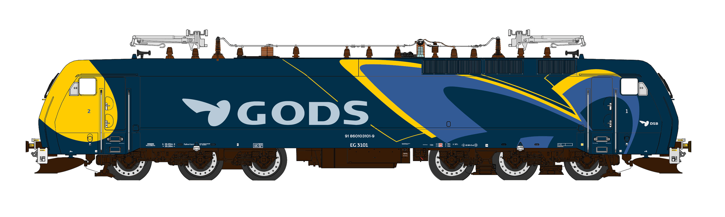 Ellok EG 3101 DSB Gods, Ep V (DCC)