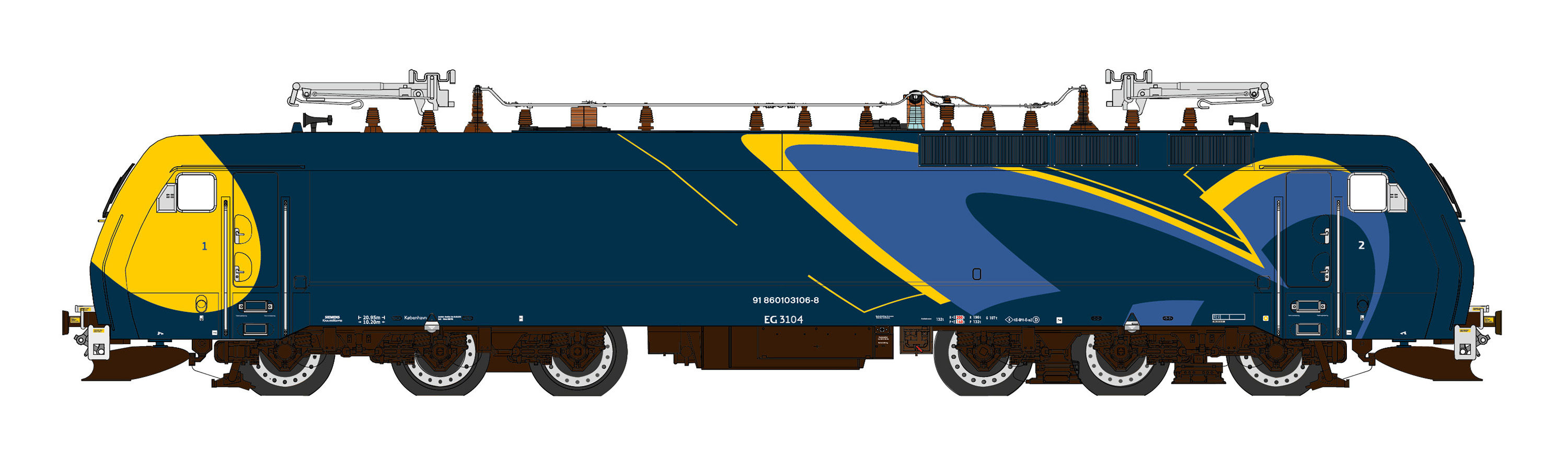 Ellok EG 3104 Railion DK, Ep V (AC)