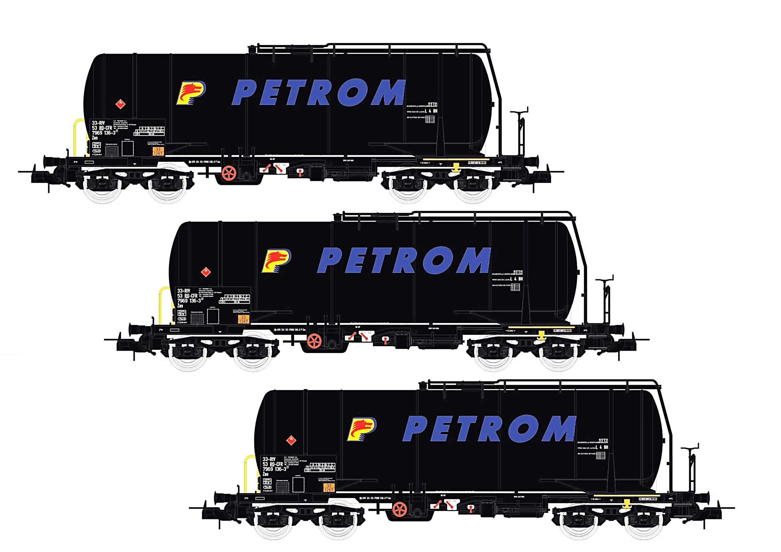 Tankvagnset: 3x Zas 'Petrom', CFR