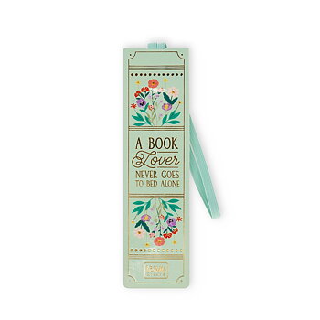 Bokmärke i papp med elastisk ögla, Vintage Book, A booklover never goes to bed alone