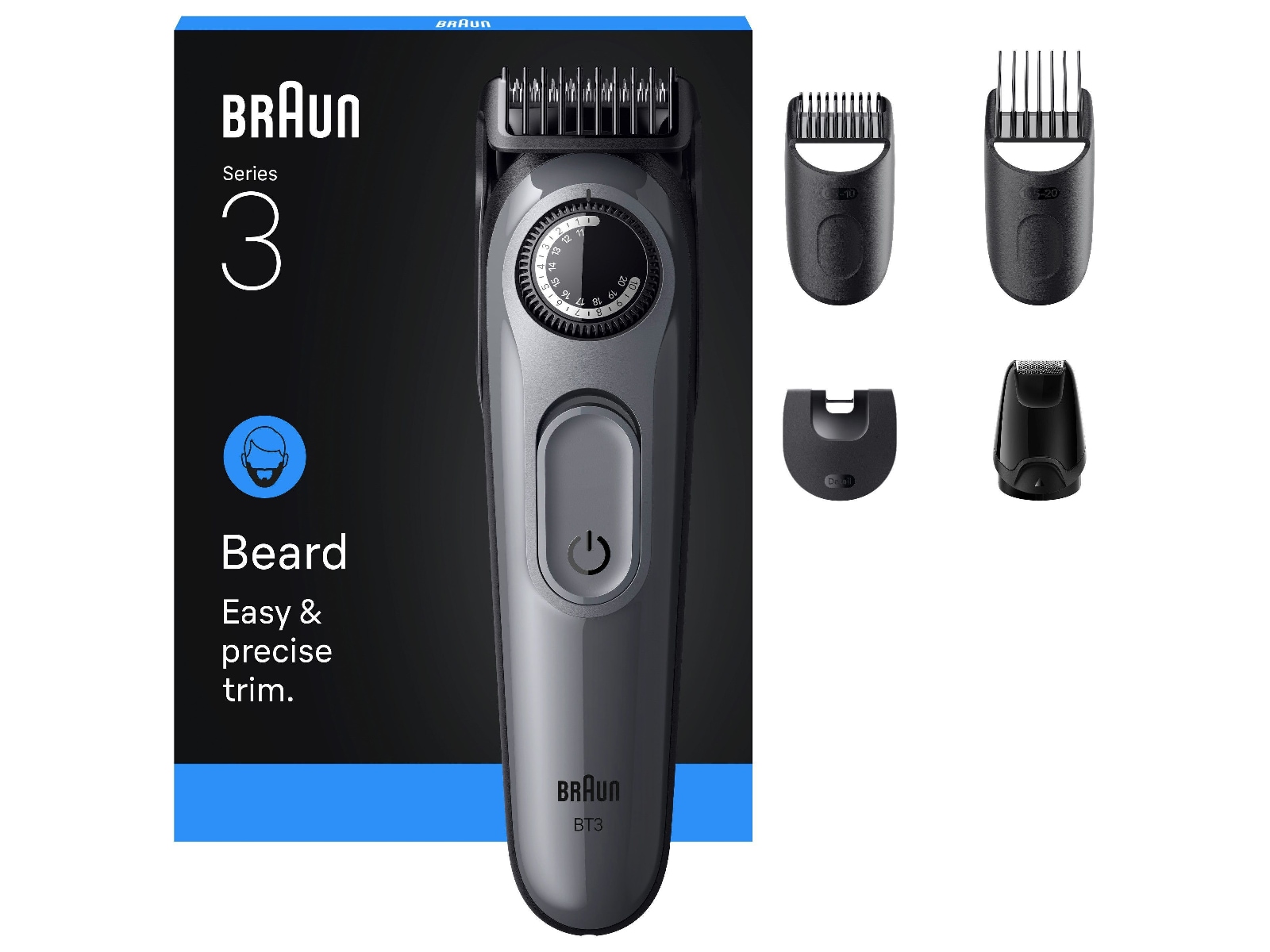 Braun Series 3 skäggtrimmer (grå)