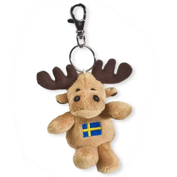 Nyckelring Plyshälg med Sverigeflagga