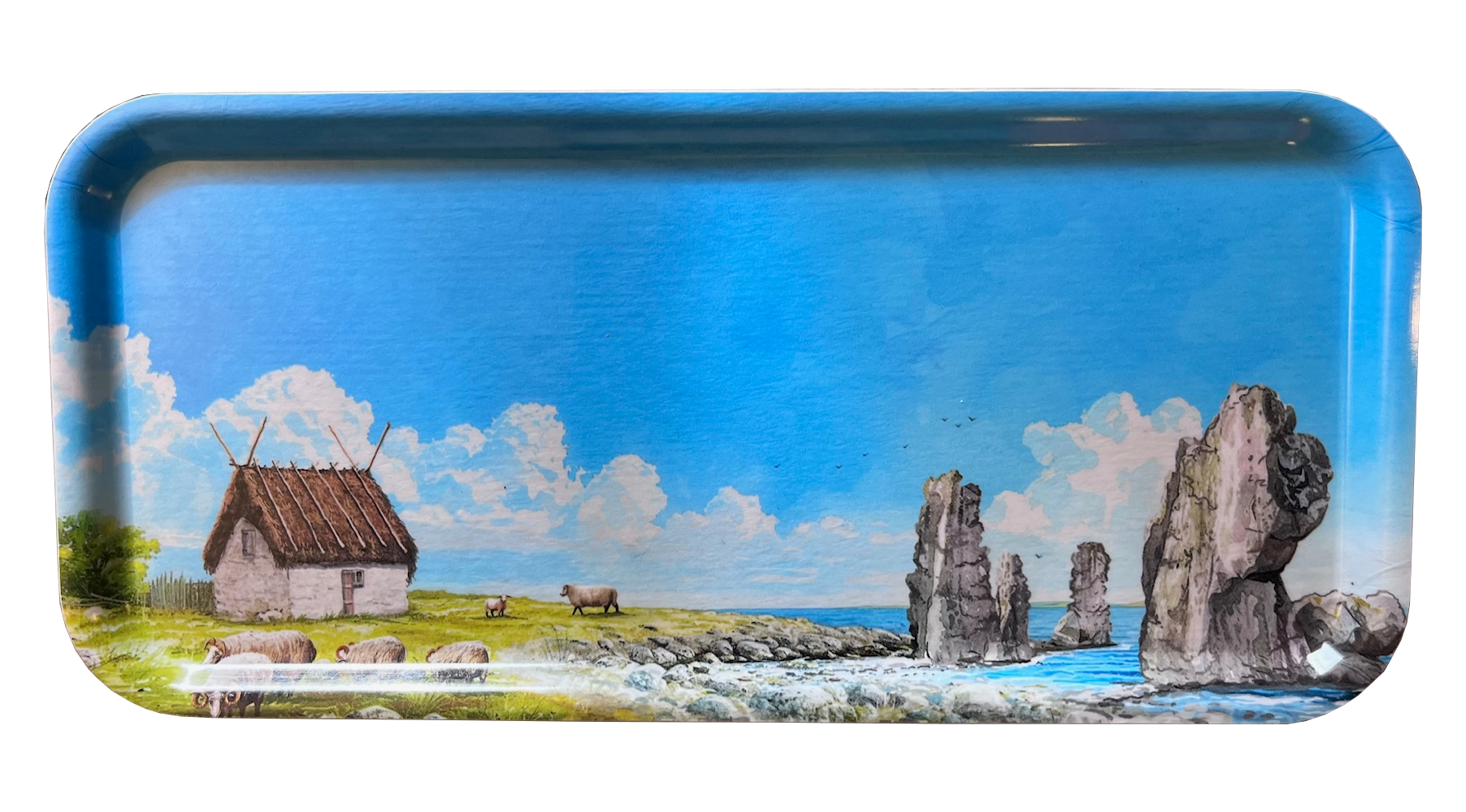 Bricka 32x15cm Gotland Watercolour 6st/fp