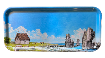 Bricka 32x15cm Gotland Watercolour 6st/fp
