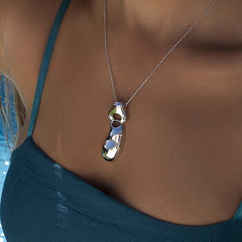 Lineargent Organic halsband silver