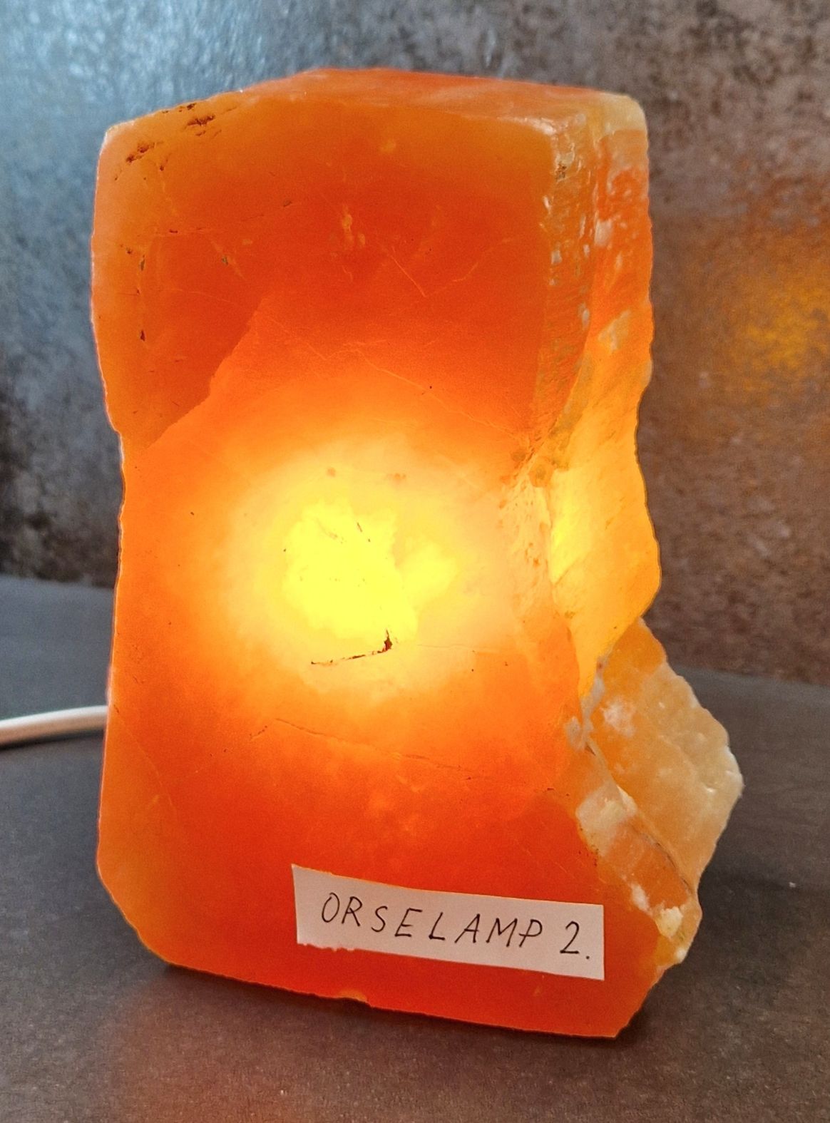 Rosa/Orange Selenit Lampa - Freeform