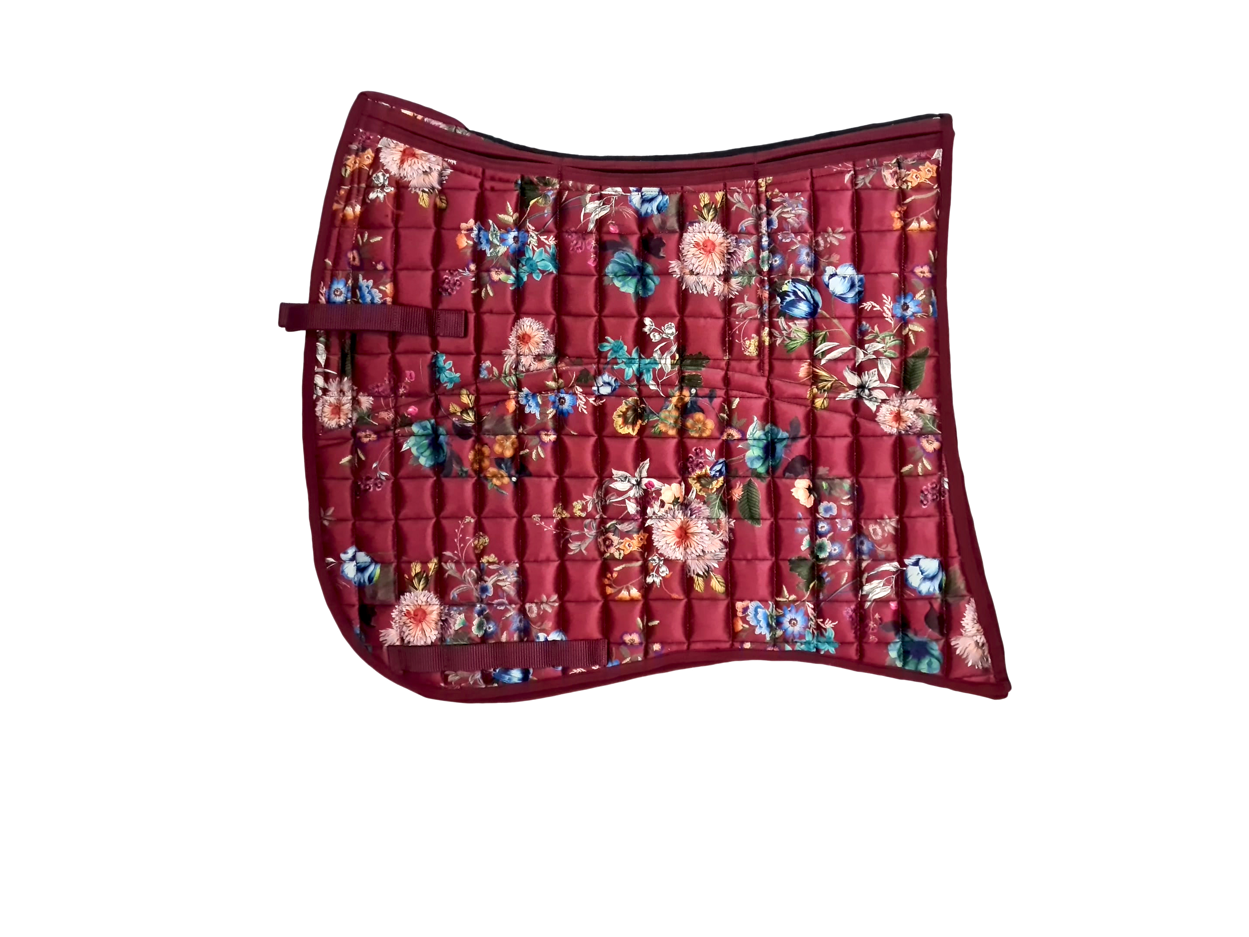 EDIX® Dressage pad Baroque (incl. 8 inserts) - Floral Burgundy