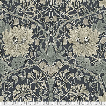 Tyg  Honeysuckle and tulip ink William Morris & Co, metervara från Free Spirit