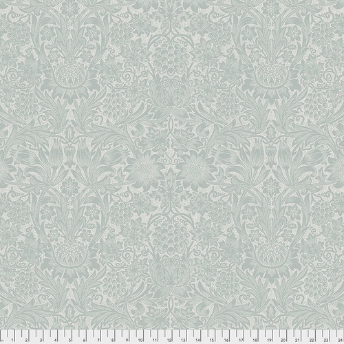 Tyg  Pure Sunflower mint William Morris & Co, metervara från Free Spirit