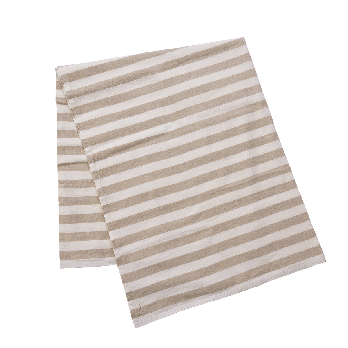 ERNST FORM Duk 145x300 bred rand beige/vit