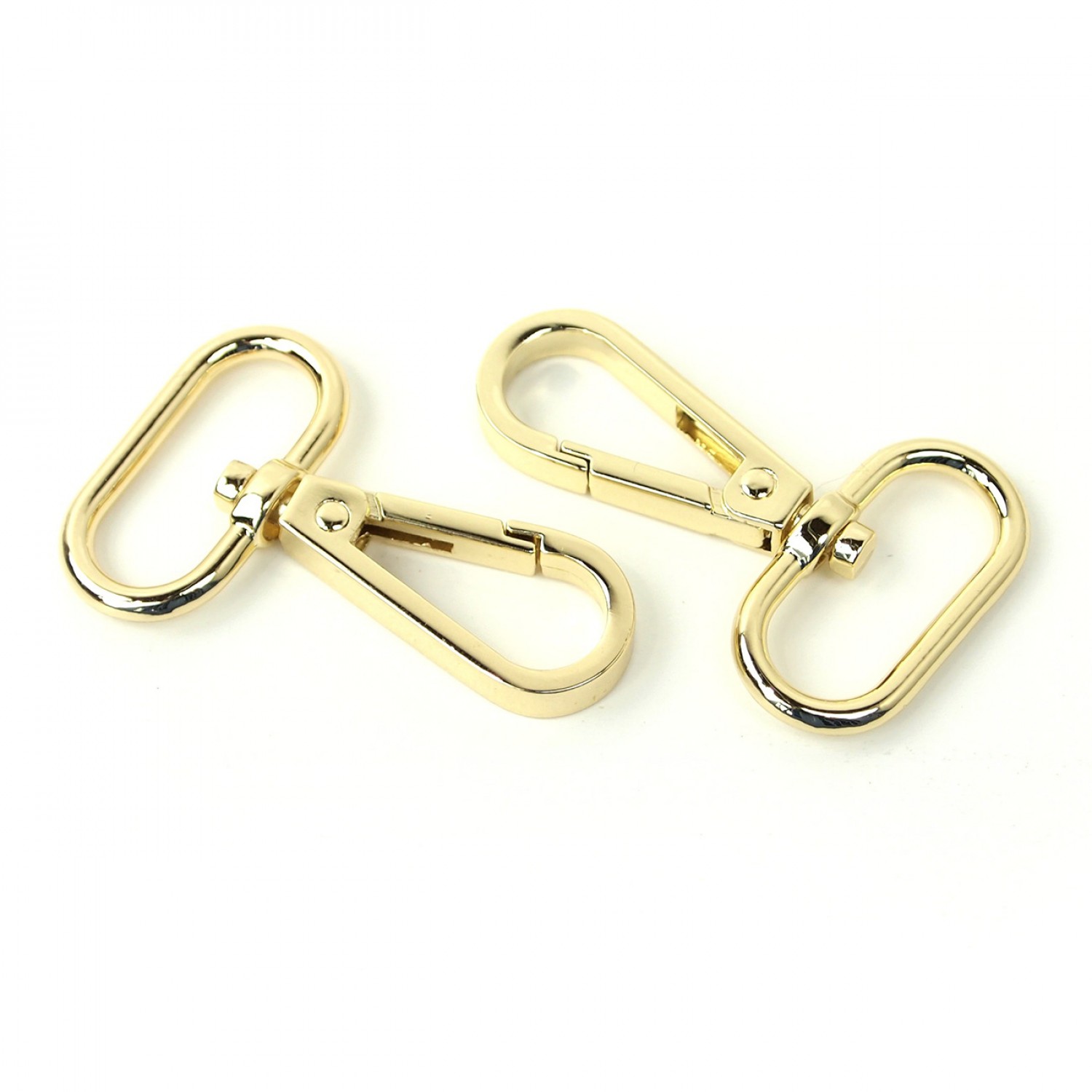 Väsktillbehör - 2st Swivel Hooks 1" Gold - Karbinhakar vridbara