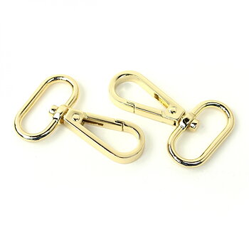 Väsktillbehör - 2st Swivel Hooks 1" Gold - Karbinhakar vridbara