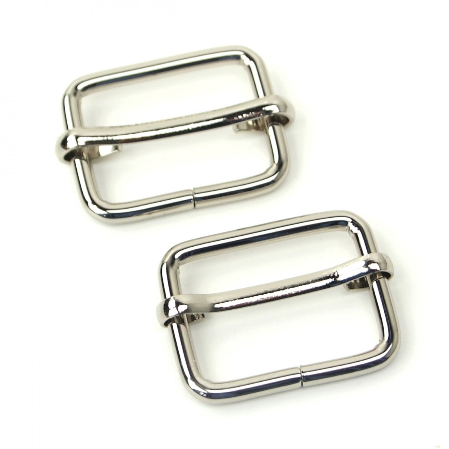 Väsktillbehör - 2st Slider Buckles 1" Nickel - Justeringsspänne