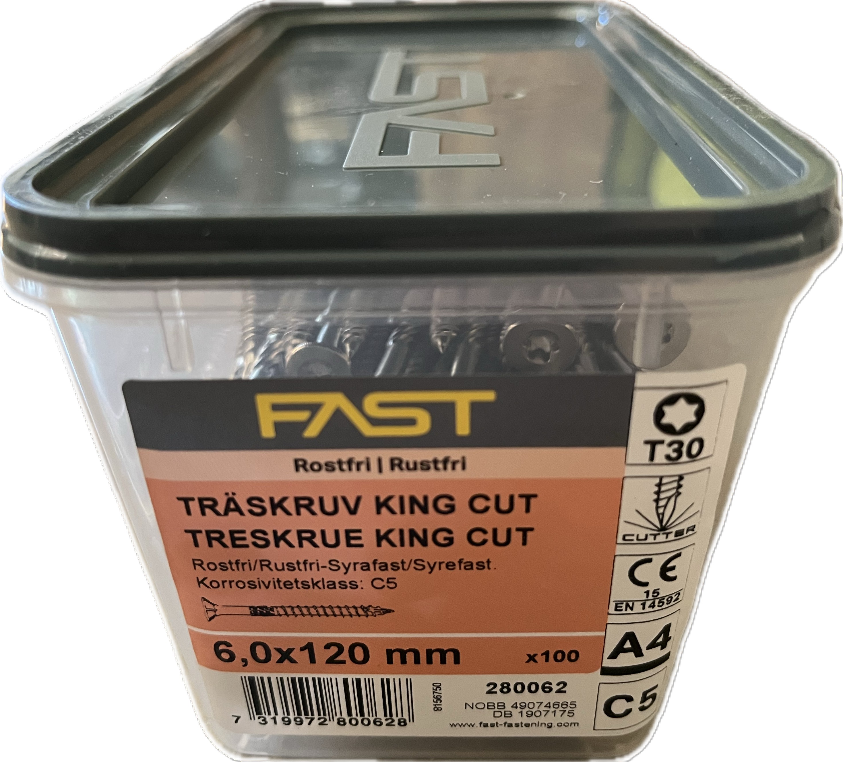 TräskruvTFT 6,0X120 A4 BRK=100 Nettoprisad artikel - 2