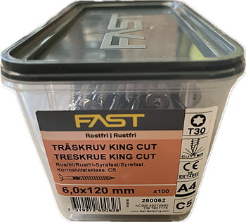 TräskruvTFT 6,0X120 A4 BRK=100 Nettoprisad artikel