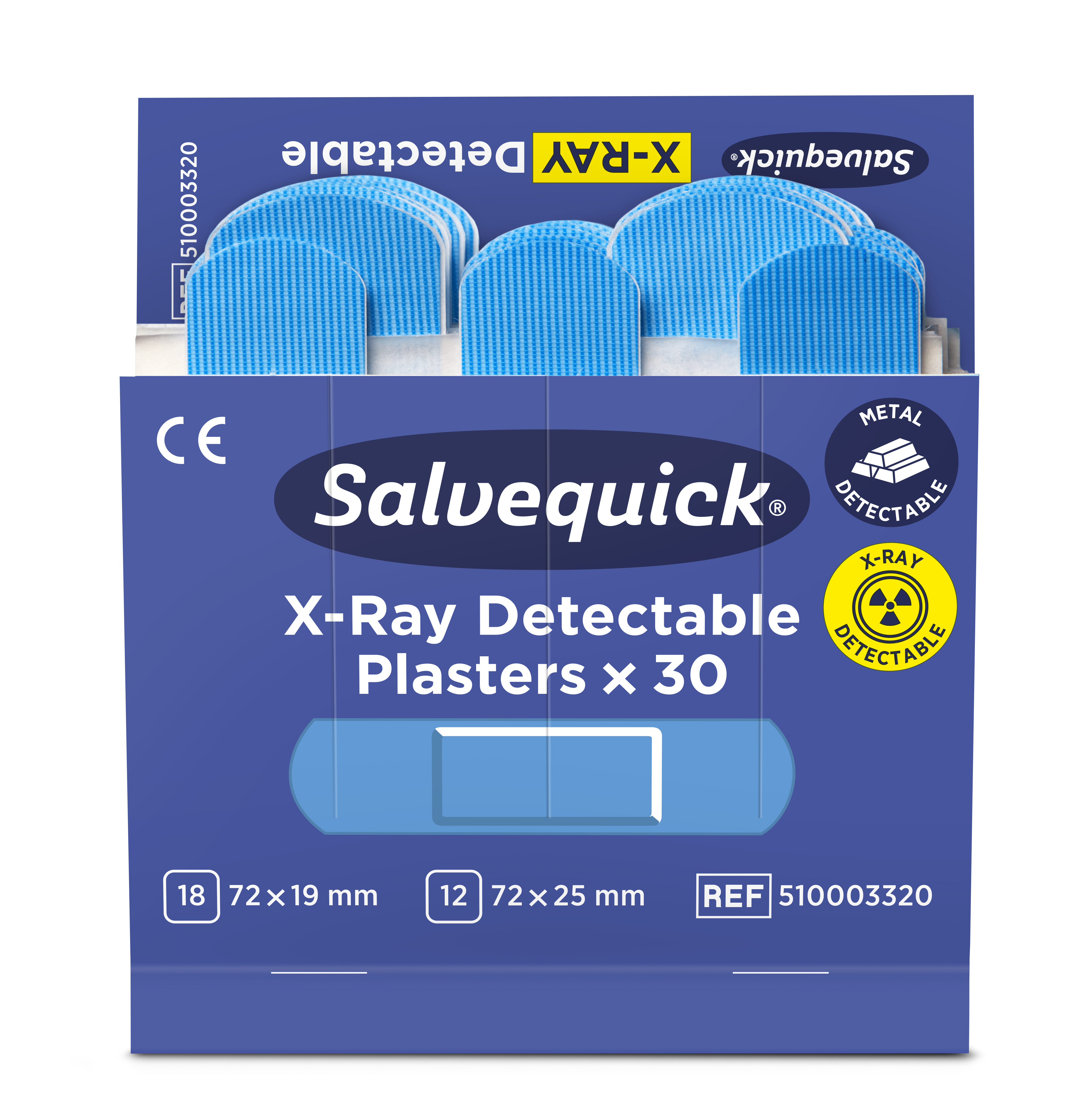 Salvequick Blue X-Ray Detectable Plåster - 3