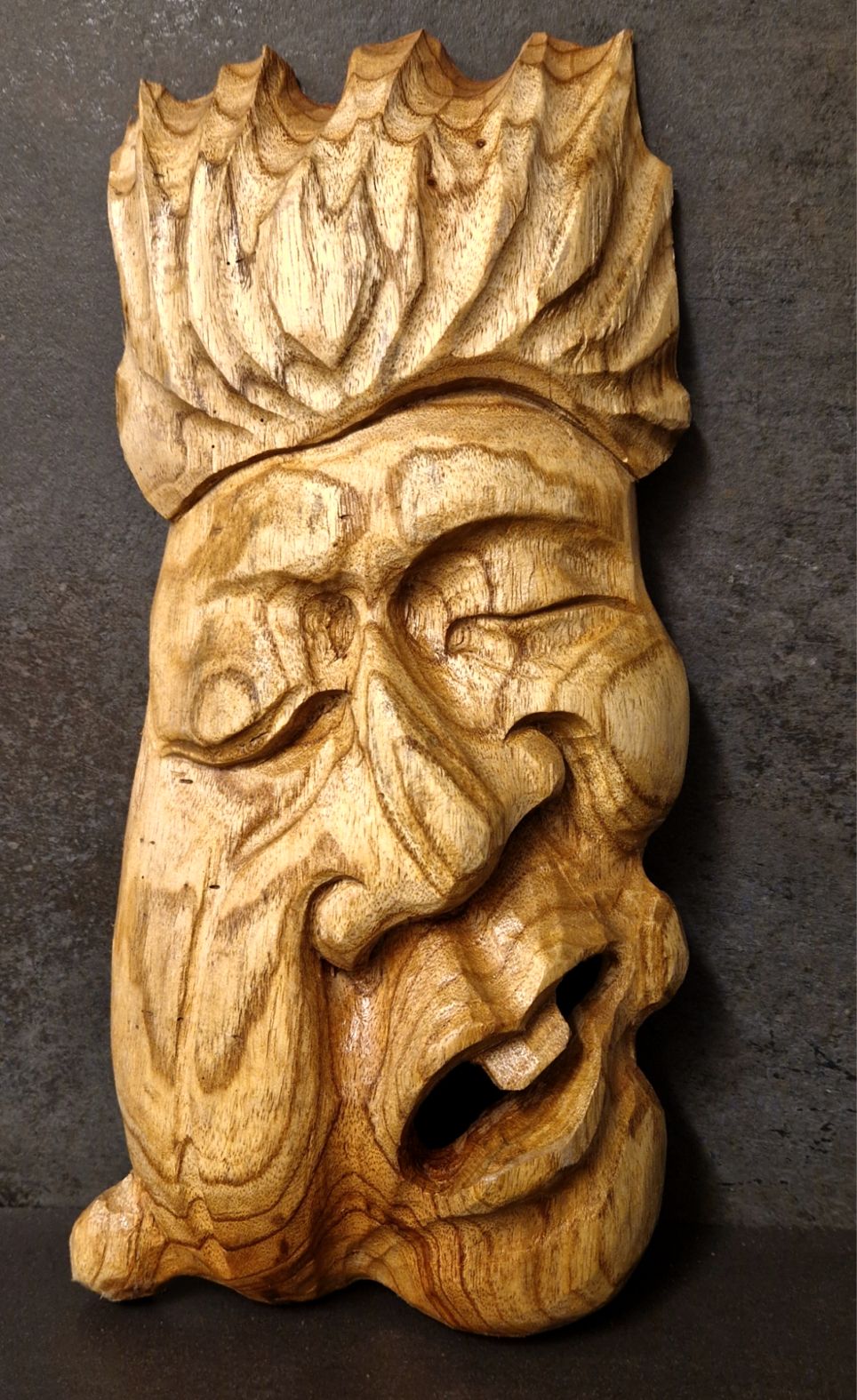 Abstrakt Hand snidad Trä Mask