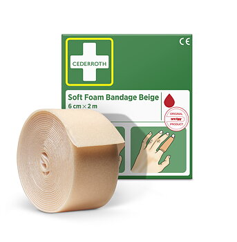 Soft Foam Bandage Beige 6 cm x 2 m
