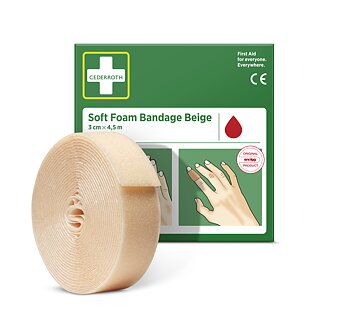 Soft Foam Bandage Beige 3 cm x 4,5 m