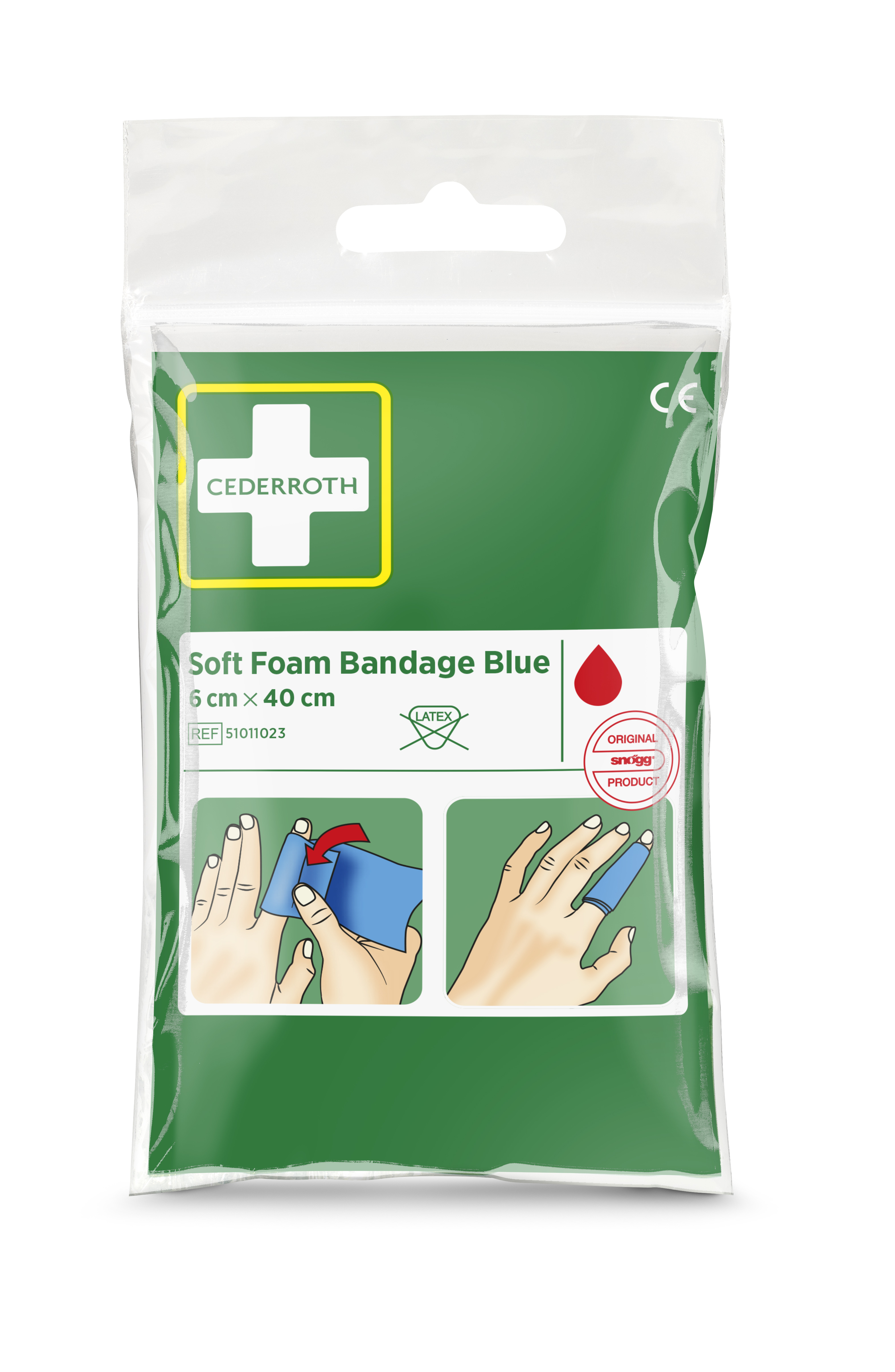 Soft Foam Bandage Blue – Pocket size 6 x 40 cm - 3