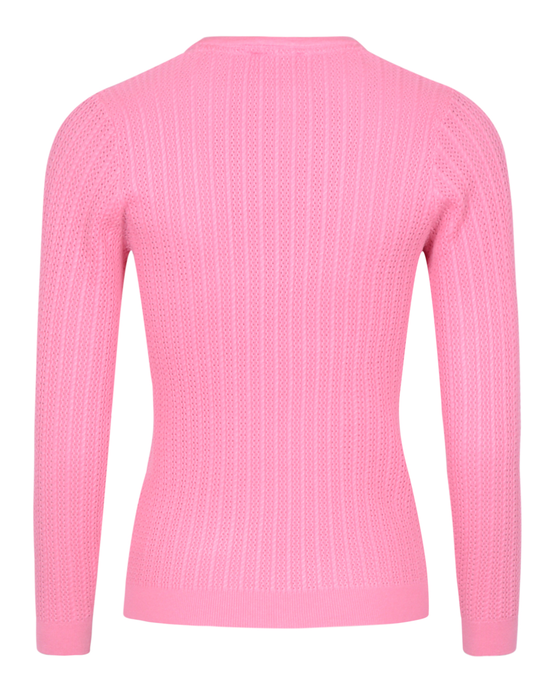 Jumper genombrutet mönster v-ringad rosa - 2
