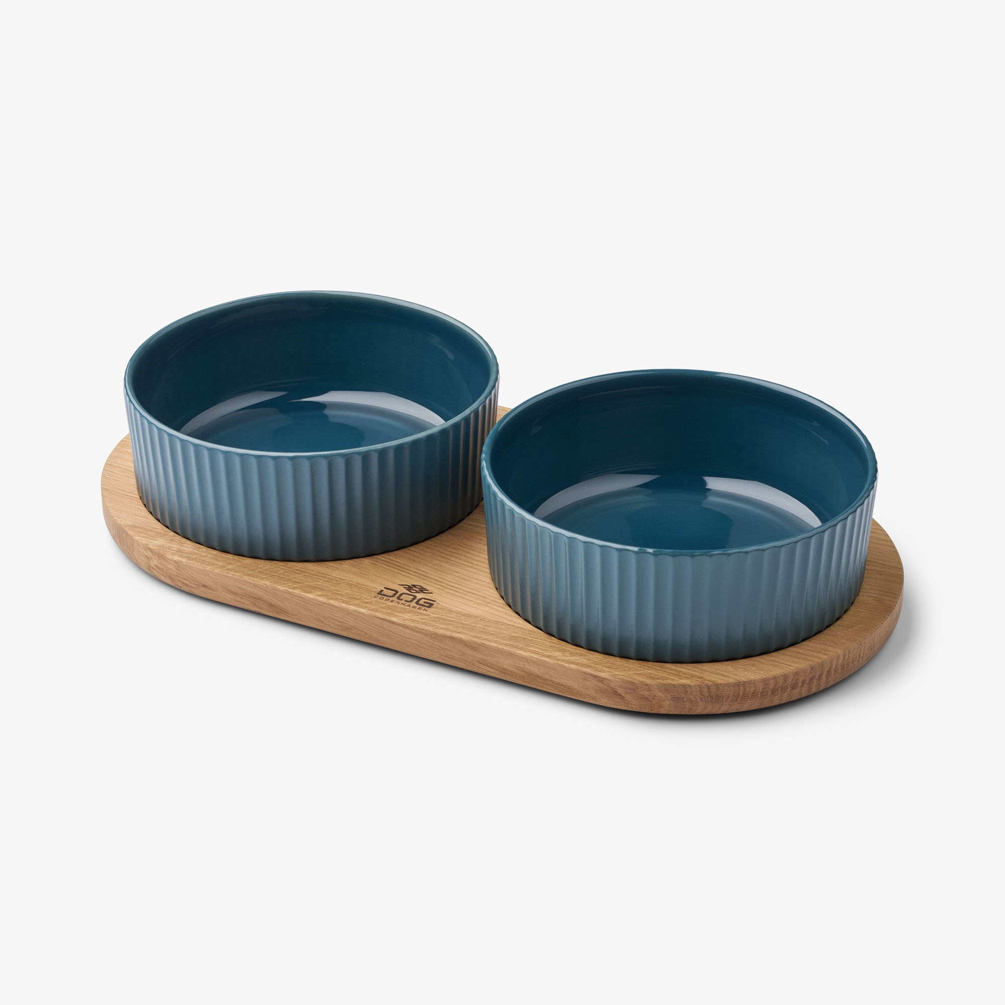 Dog Copenhagen Kronborg Food Bar - Petrol Blue/Oak