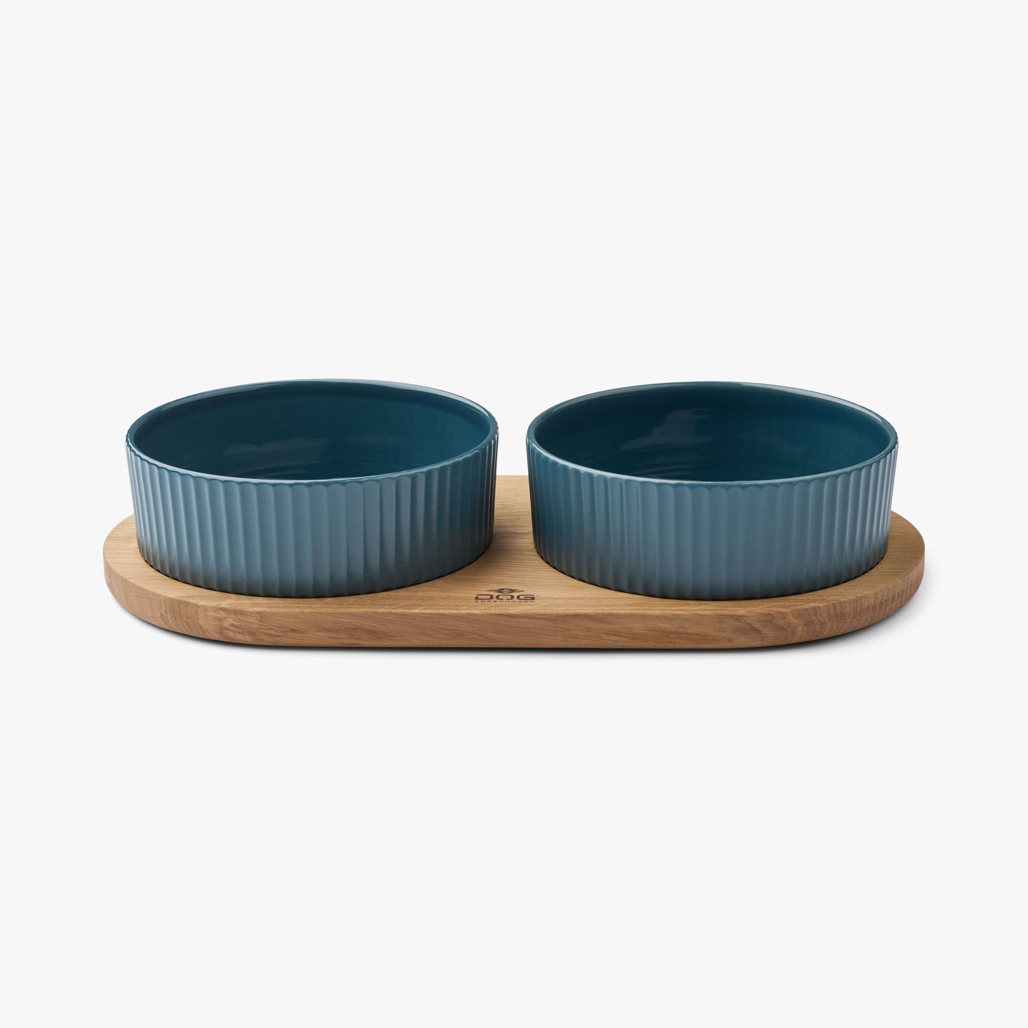 Dog Copenhagen Kronborg Food Bar - Petrol Blue/Oak - Sleek 
